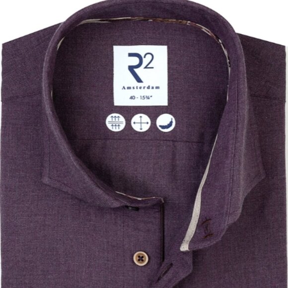 R2 Amsterdam Purple Flannel Cotton Shirt